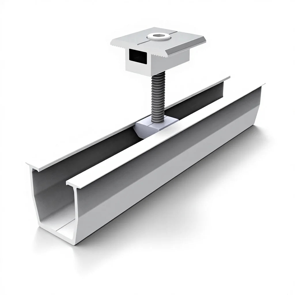 120mm 200mm 250mm Solar Mini Trapezoidal Metal Roof Rail Panel Bracket U Railless Mounting Kit Anodized 15-Year Warranty