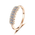 Fashion 925 Sterling Silver Rings Women Eternal Band Pass Diamond Test Small Tiny Moissanite Ring Luxury Jewelry