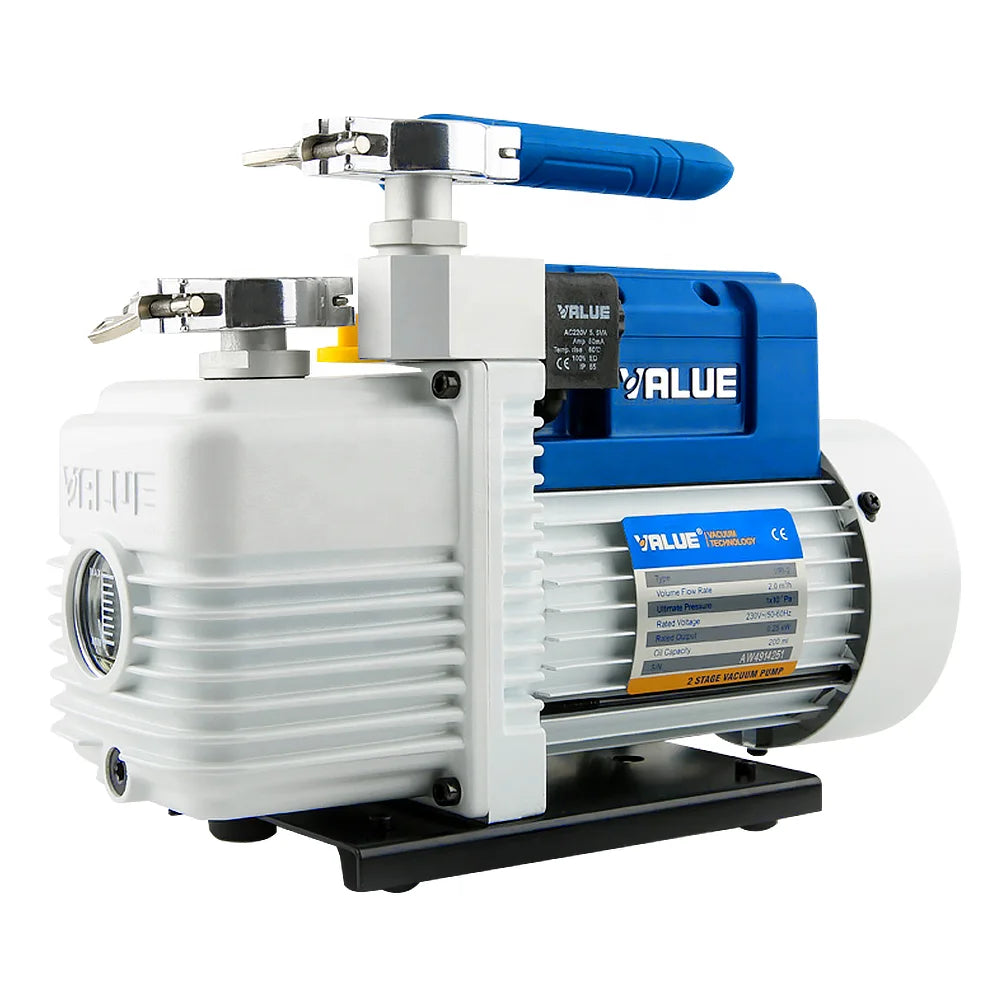 VRI-2 High HVAC Two-stage Dual Stage Refrigeration Mini Rotary Vane Air AC Vacuum Pump