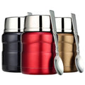 500ml/750ml Insulated Cup Container Leak Proof Food Jar Stainless Steel Wide Mouth Lunch Soup Thermoses for School Travel