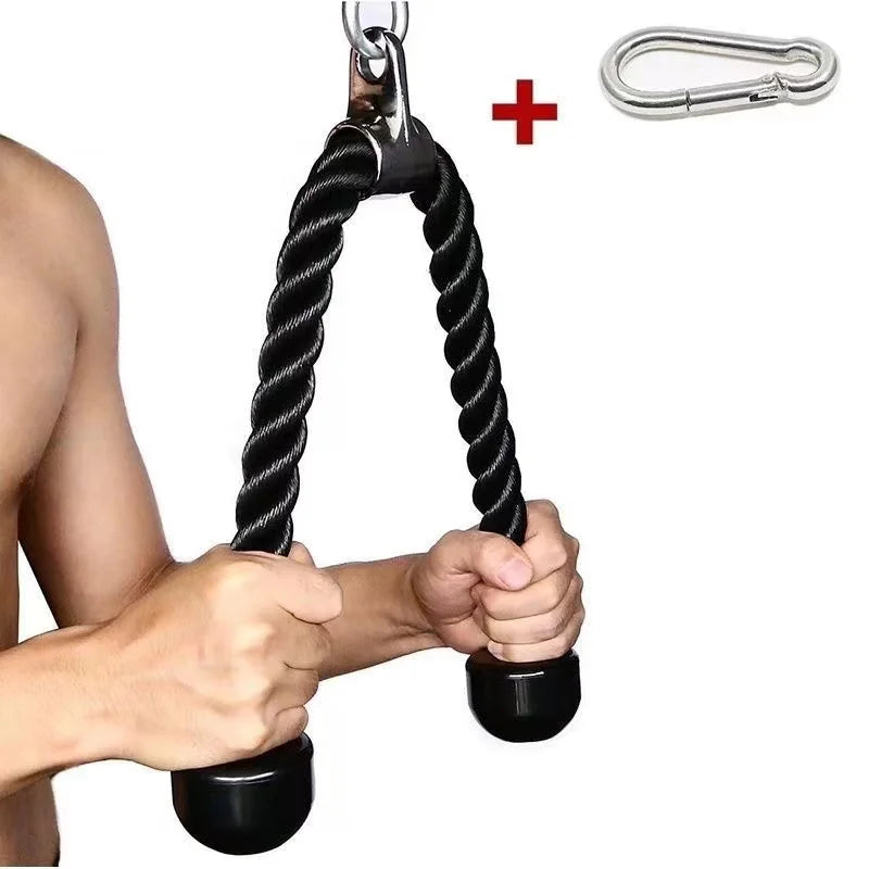Wholesale Price Durable & Portable Exercise Cable Machine Attachments Pulley System Gym Pull Down Tricep Rope Polyester