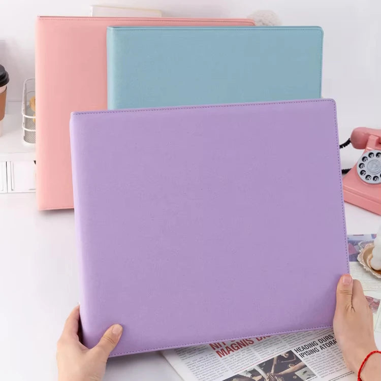 13 Slots PU Leather Cover Photocard 4 Rings Loose Leaf Binder Large Capacity 3 Inch Kpop Photo Card Collect Book Album