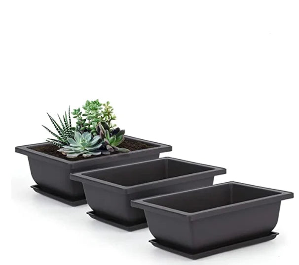 23*17*8cm Rectangle Flower Pots Large Plastic Flower Pot Succulent Planter Flower Pot