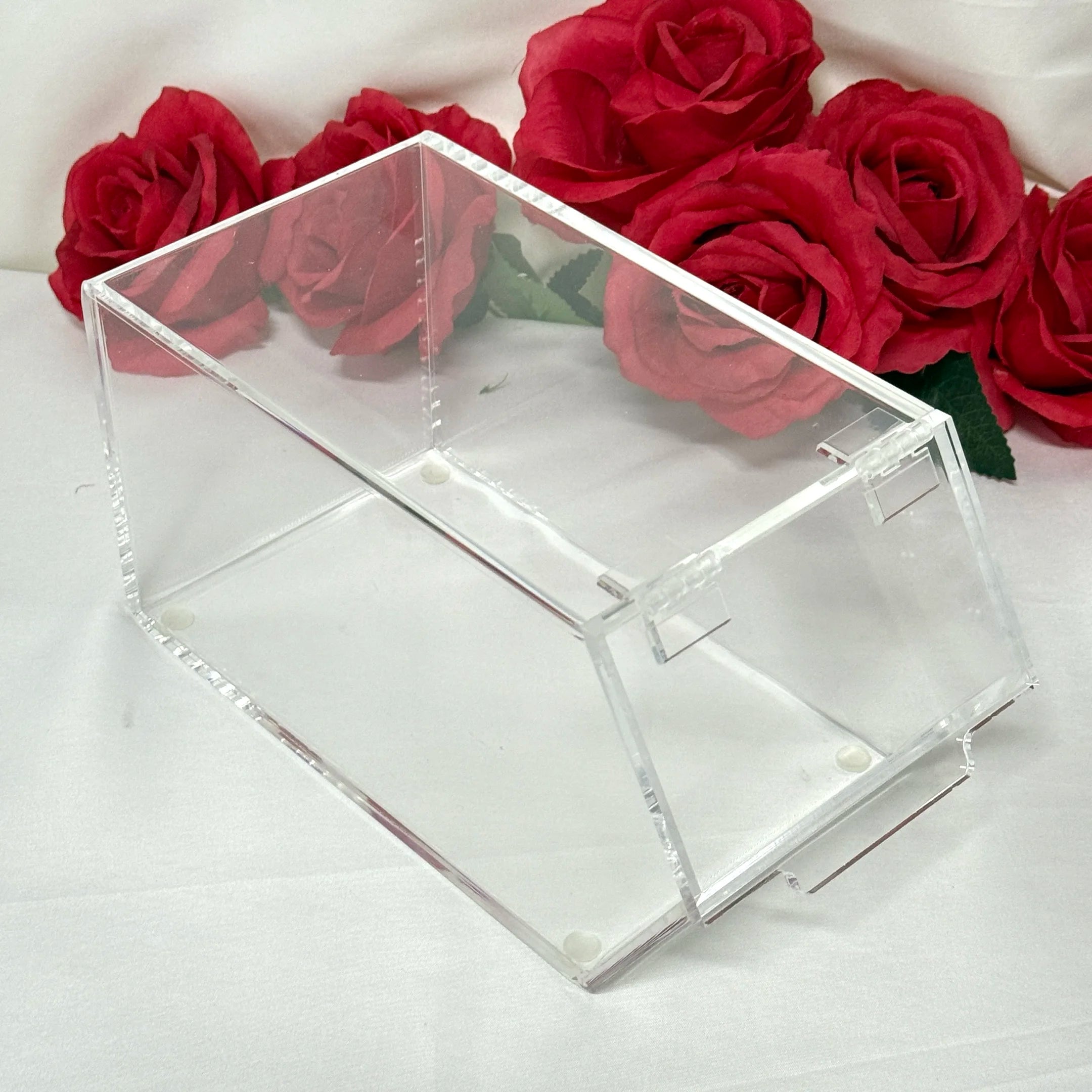 Clear Acrylic Stackable Display Racks Hinged Lid Marketing Holders for Ice Cream Toppings Candies Nuts Granola Wrapped Snacks