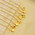 Custom 26 Letter Love Necklace for Women Stainless Steel 18K Gold Plated Heart Perfect Wedding or Anniversary Gift for Her