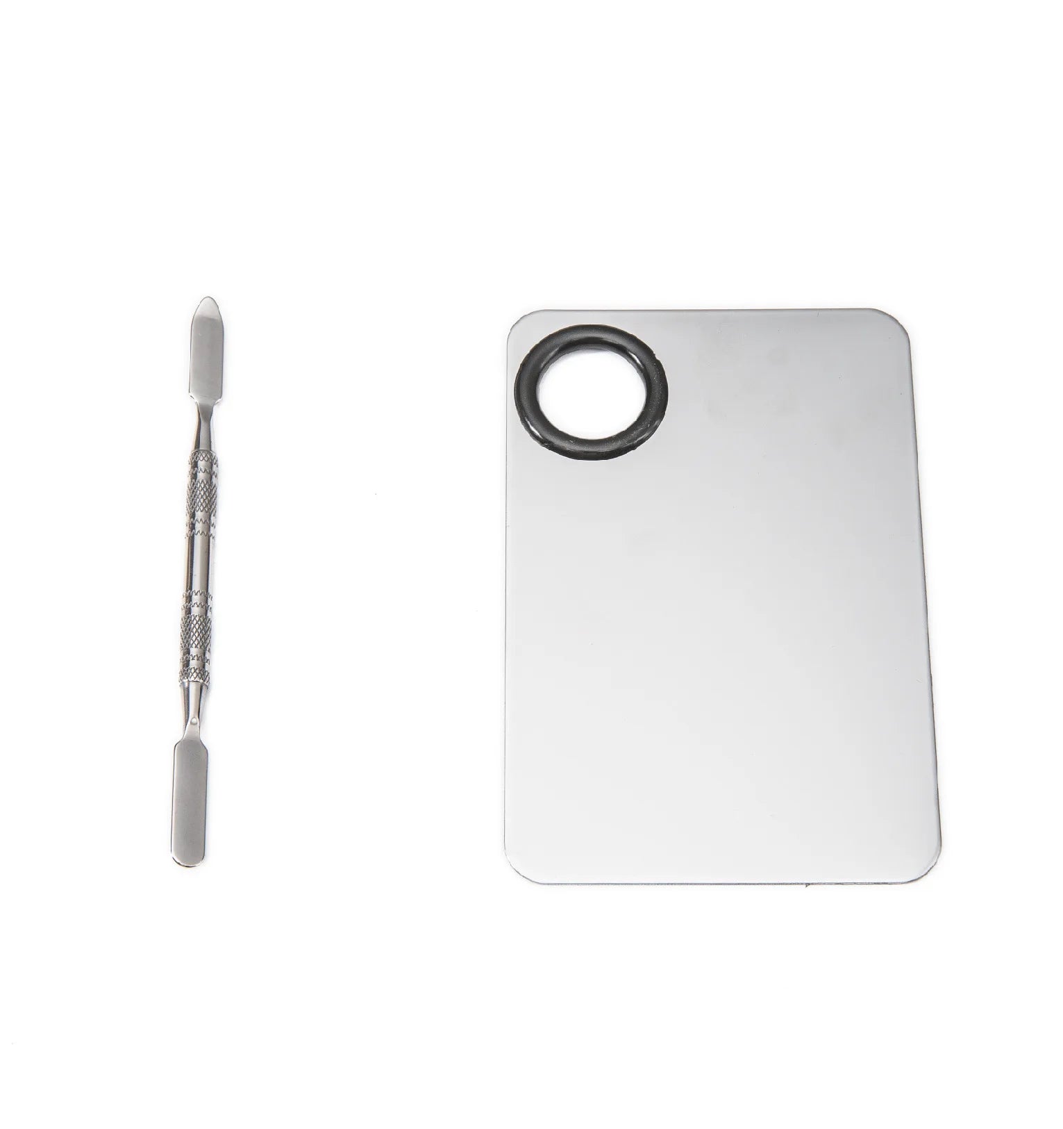 Stainless Steel Palette Manicure Palette Makeup Palette Semicircle Color Mixing Manicure Implement