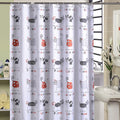 XinLan Waterproof Thickened Polyester Curtains Cute Cat Cartoon Pattern Curtains for  Bathroom