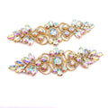 Wholesale AB Clear Rhinestone Dance Applique for Carnival Broadway Costume Sew-on Headpiece Arm & Waist Decor Loose Rhinestones