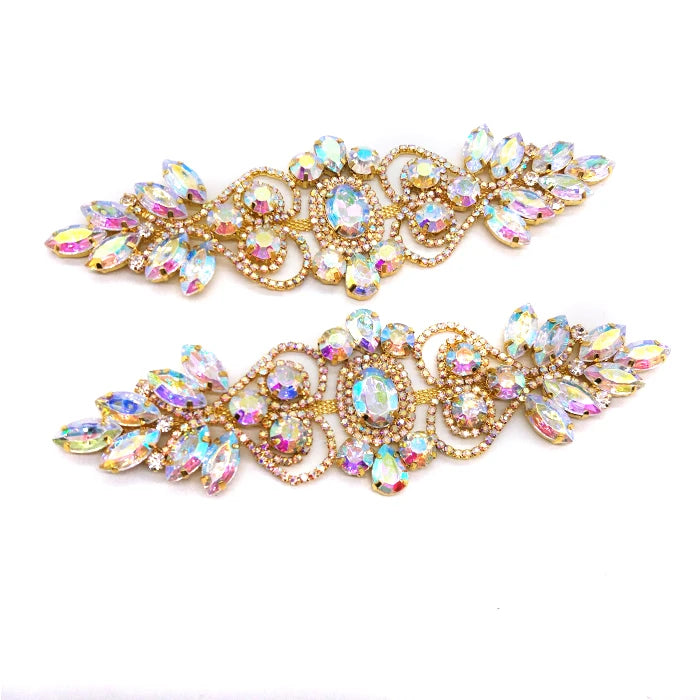 Wholesale AB Clear Rhinestone Dance Applique for Carnival Broadway Costume Sew-on Headpiece Arm & Waist Decor Loose Rhinestones