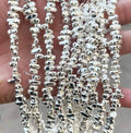 Wholesale Natural Stone Gemstone Silver Color Stabilized Irregular Shape Hematite Silver Chip Beads Strand for Jewelry Making