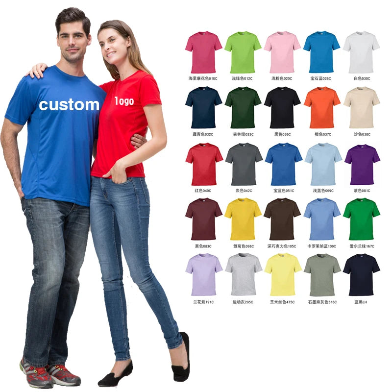 100% Cotton Men's T-shirts O-neck Custom Soft Blank T Shirt With Custom Printing