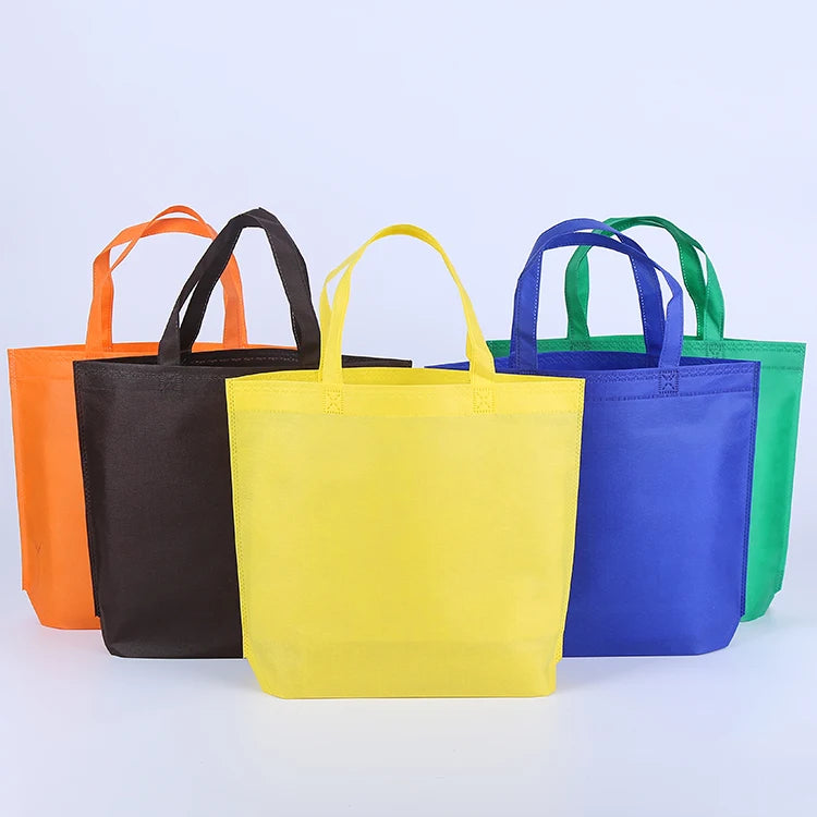 Hot Selling Custom Letter Printed Eco-Friendly Biodegradable Non-Woven Tote Bag Reusable Shopping Bag for Supermarket Fur