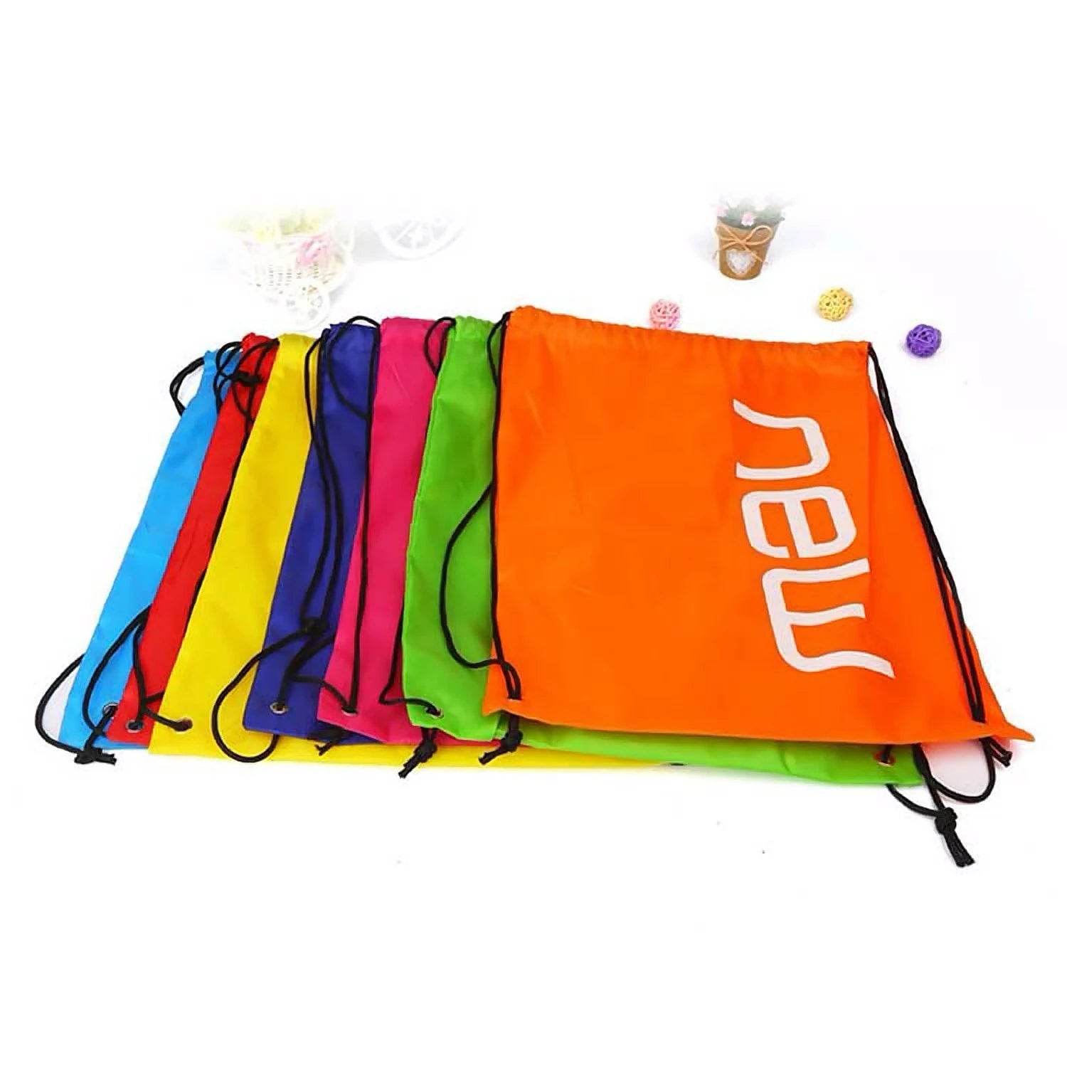 Promotion Gift Sublimation Printed Nylon Polyester Drawstring Backpack Bag Factory Price Custom Bundle SportBag Wholesale Custom