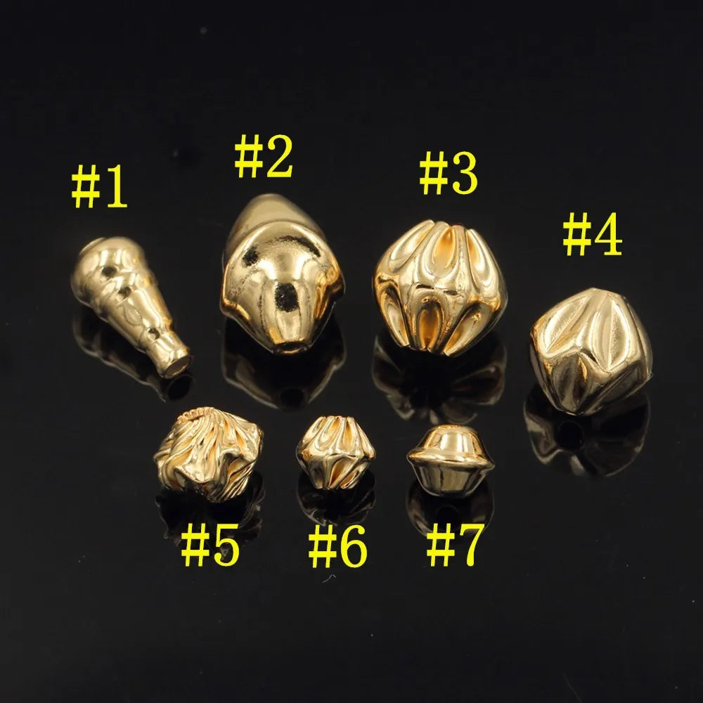 No Fade No Rust Premium Real 14K Gold Filled GF Shine Spacer Irregular Beads for Jewelry DIY Bracelet Necklace Accessories