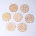 Altar Decoration Wood Carven Board Morphological Information Witch Divination Pendulum Board With Star and Moon