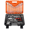 Srunv 1/2" 1/4"Dr Socket Wrench Set Hardware Tools Set Box 61 PCS Combination 24T Spanner Set