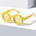 2024 Vintage Modern Round Sunglasses for Men Women Luxury Y2K Glasses with Custom Logo Lens Acetate PC Frame Red Color Wholesale