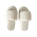 USA UK Hot Trend Winter Comfortable House One Strap Soft Sole Fleece Indoor Women Slippers