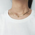 Wholesale Brass 16K Gold Plated Classic Anniversary Bling Necklaces 4mm Micro Pave CZ Round Snake Link Chain Women