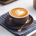 Wholesale European 300cc Porcelain Coffee Mug & Saucer Set Matte Color Multiple Options for Cappuccino & Milk Teacup & Saucer