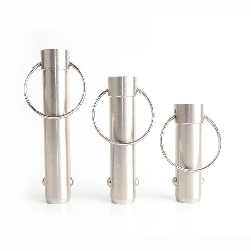 VEICH VCN114 All Stainless Steel Quick Release Ball Lock Pin with Solid Pin Spring Pull Ring Fastener Customizable Length
