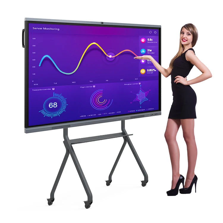 Cheap Price 55 65 75 86 100 Inch LCD Display Interact Smart Class Board 20 Points Infrared Interactive Touch Screen Whiteboard