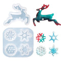 Hot Selling Mini Christmas Snowflake Deer Silicone Mold Cake Tools Pendant Dropper Accessories