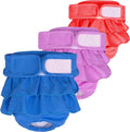 Printed Anti-Mating Dog Diaper Shorts Summer Cotton Pet Sanitary Napkin Washable Dog Safety Pants with Anti-Pregnancy Features