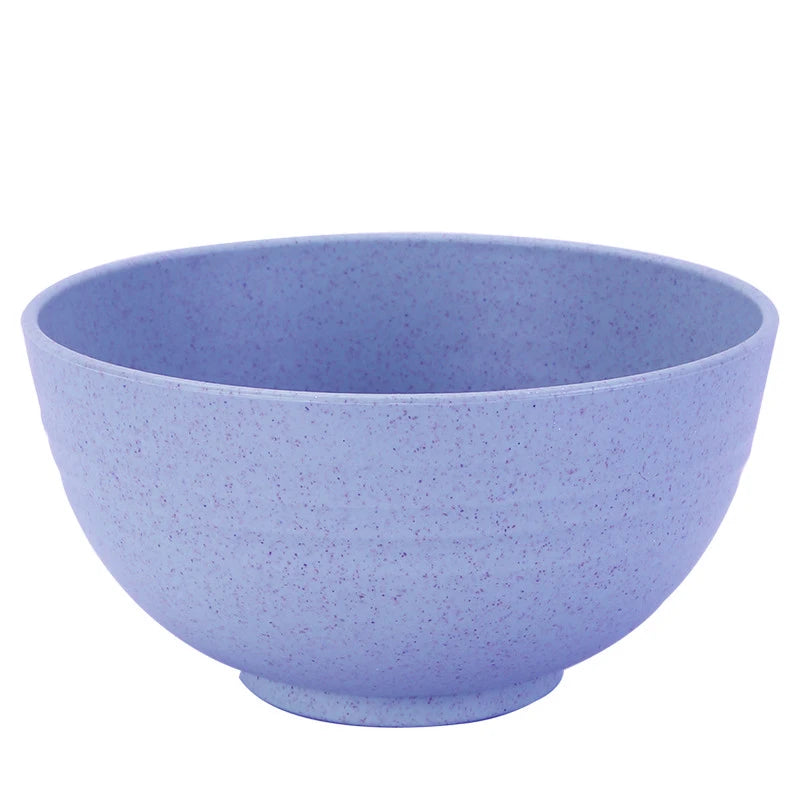 4-Piece Set of Minimalist Modern Plastic Salad Bowls Eco-Friendly Cereal Fruit PP Noodle Wheat Straw Bowl Customizable Technique