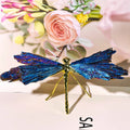 Wholesale Natural crystal dragonfly hand made aura blue kyanite dragonfly healing crystal animals for home decoration
