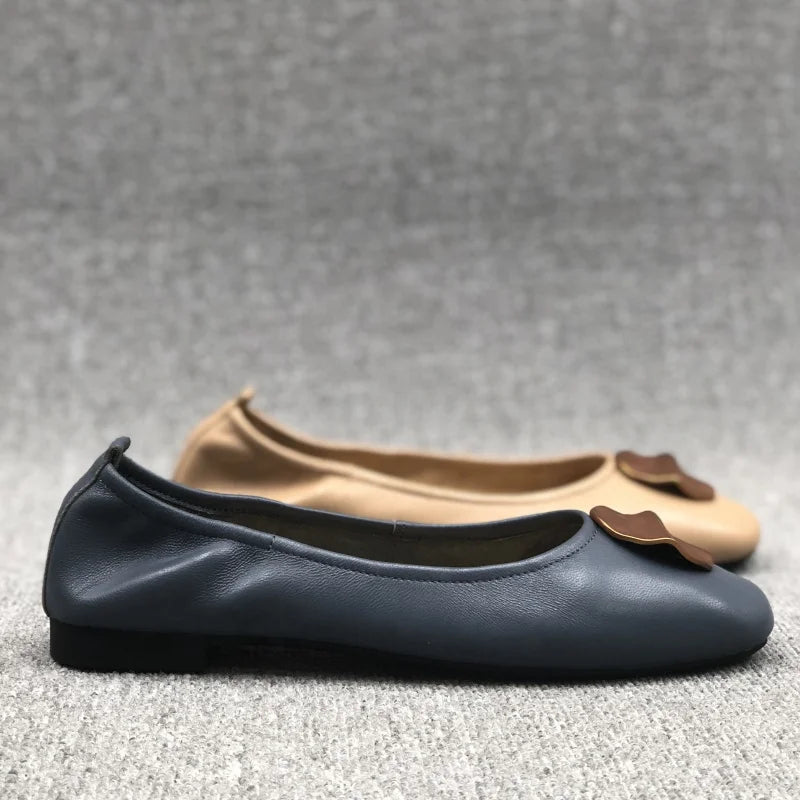 Women Dance Shoes Flat Leather Lady Shoes Ballet Shoes for Girls