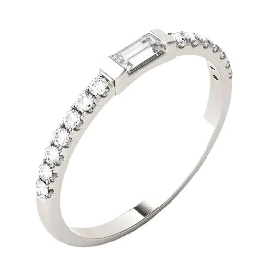 Wholesale Ruizuan Dainty Vintage Fine Jewelry Rings 925 Silver Moissanite Ring Rhodium Plated
