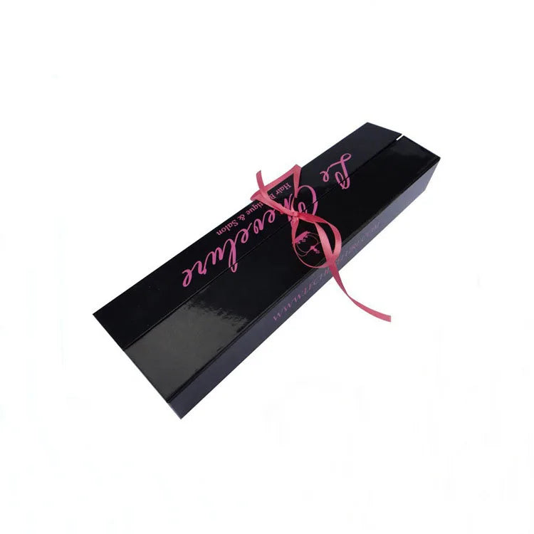 Factory  Wholesale Cardboard Type Cosmetic Hair Extension Packaging Gift Box with Ribbon Bow