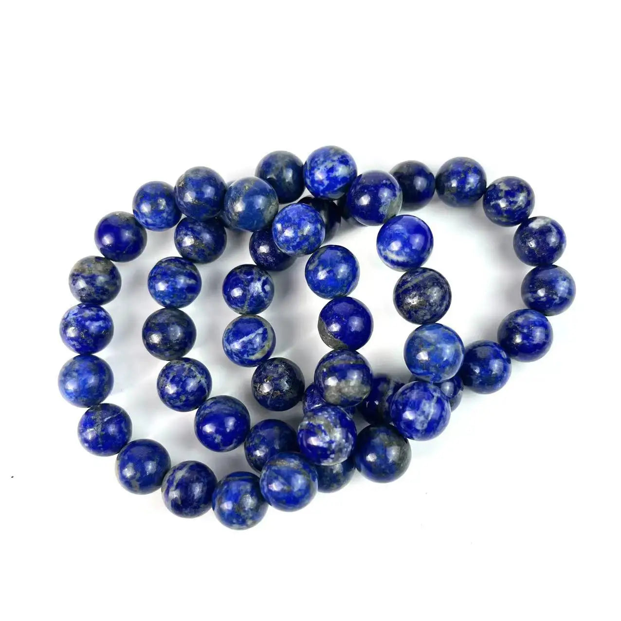 Precious Real Lucky Healing Natural 12mm Lapis Lazuli tiger Eye Crackle Quartz   Stretch Stone Bead Bracelets for Women and Men