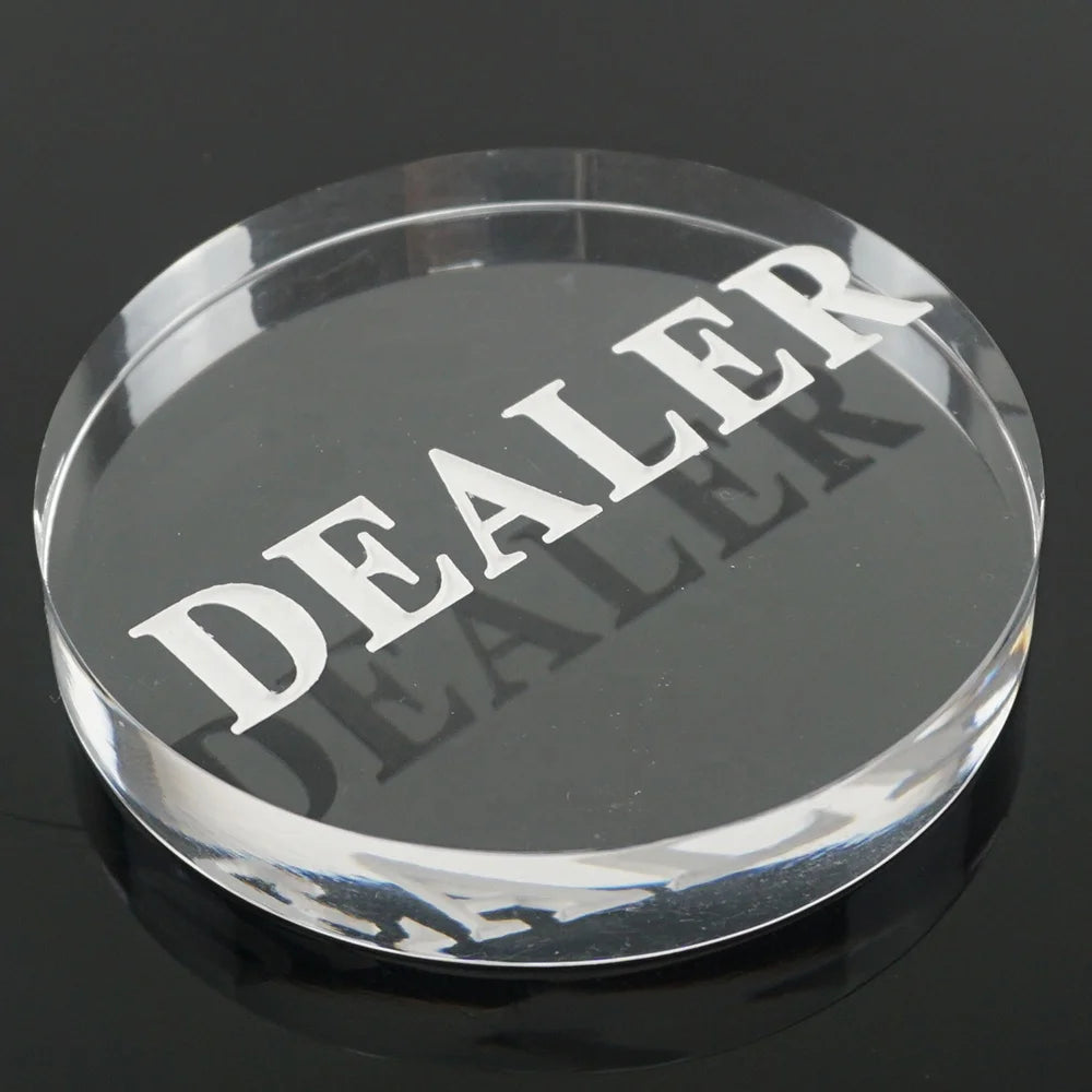 Casino Wholesale Dealer Button Poker Chips Poker Table Special Crystal Chip Matching Accessories Transparent Dealer Button
