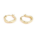 Vermeil Jewelry Real 925 Sterling Silver with Gold Plated Twist Hoop Earrings