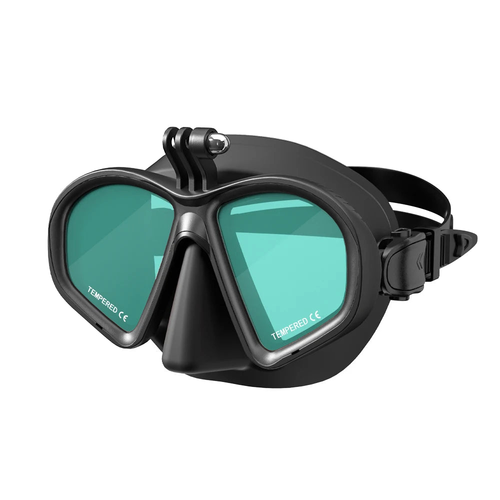 High Quality Low Volume Soft Nose Silicone Spearfishing Mask Tempered Glasses Diving Mask Mount Free Diving CE Certified MegaBDM