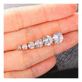 Bling Minimalist Cz Stud Earrings Rose Gold Plated Cubic Zircon Earrings Large Round Zircon Earrings