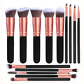 2023 Best Seller Rose Gold Synthetic Makeup Brushes 14pcs Makeup Brush Set Private Label Make up Brushes