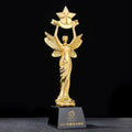 Gold Resin Lady Girl Event Crystal Trophy Award MH-NJ0358