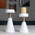 Hot Selling Vintage Candle Holder Oem Odm Nordic Marble White Candle Jar Set Luxury