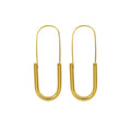 New Fashion Titanium Steel Safety Pin Earring 18-karat Gold Plated Stainless Steel Hoop Earrings for Women