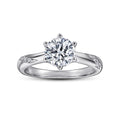 Wholesale 925 Sterling Silver Ring 416 Engagement CZ Diamond Rhodium Plating for Women