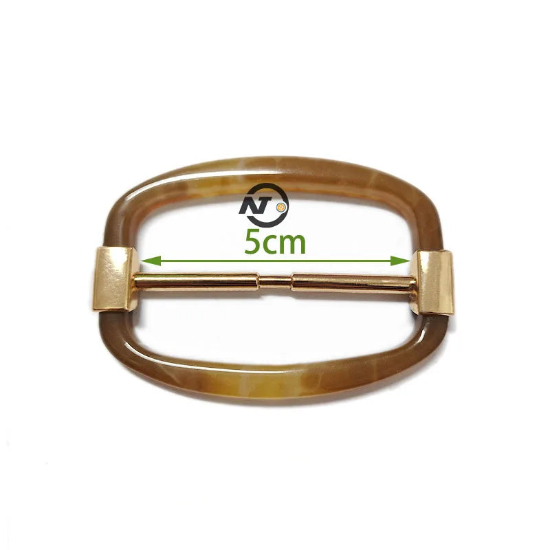 5cm Metal With ABS Belt Buckle Customized Three-gear Adjustment Tri Glide Slides Windcoat Buckle Trims