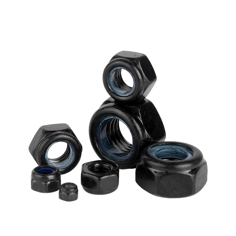 ZHUOCHENG DIN 982 M10 Hex Lock Nut Stainless Steel Black Plating with Customization Support for Heavy Industry Use