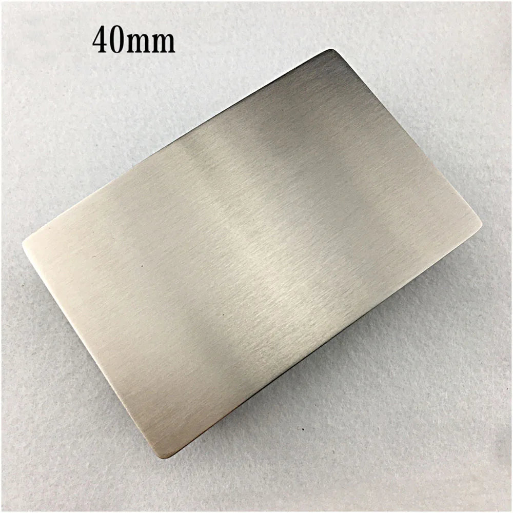 Classic Rectangle Blank Stainless Steel Belt Buckles Inner Size 40 mm for Men