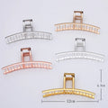 12CM Large Simply Arched Bars Metal Hair Claws Clips for Holding Ponytails Zinc Alloy Hair Catch Barrettes Shark Hairpins