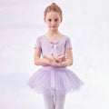 B8108 Short Sleeve Colorful Kids Ballet Dancing Skirt Costume Dance Tutu Dress for Girls