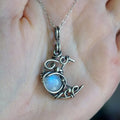 Wholesale Vintage Boho Moonstone Pendant Leaf Labradorite Crystal Stone Pendant Necklace Natural Stone Irregular Necklace