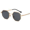 Custom Fashion Metal Frame Polygon Sun Glasses Retro Designer Vintage Mens Women Sunglasses 2025